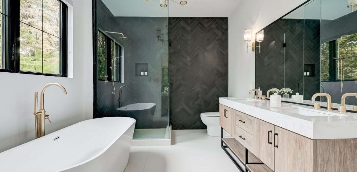 Newly renovated modern bathroom