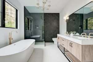 Newly renovated modern bathroom