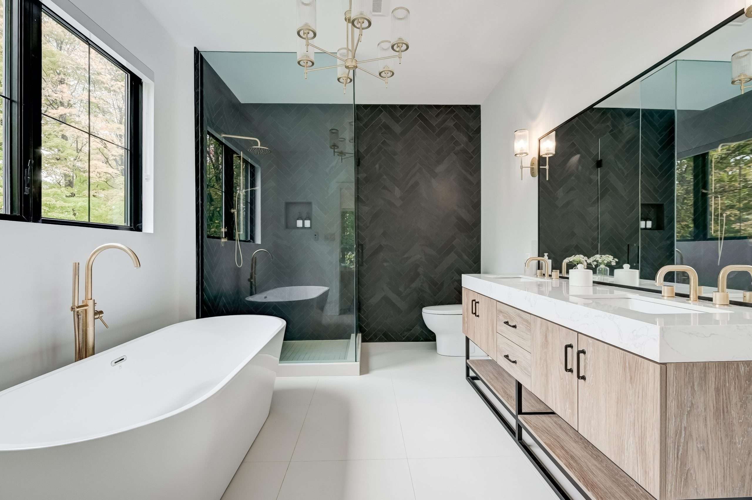 Newly renovated modern bathroom